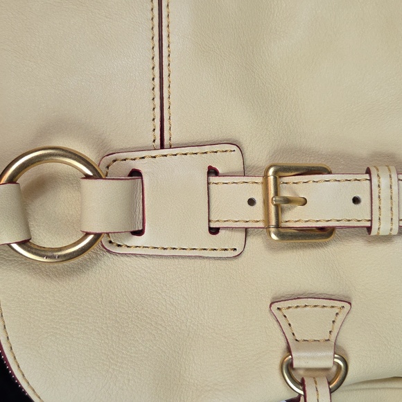 DOONEY & BOURKE NEW Large BONE Florentine Domed Buckle Satchel Handbag PURSE NWT - Picture 12 of 14